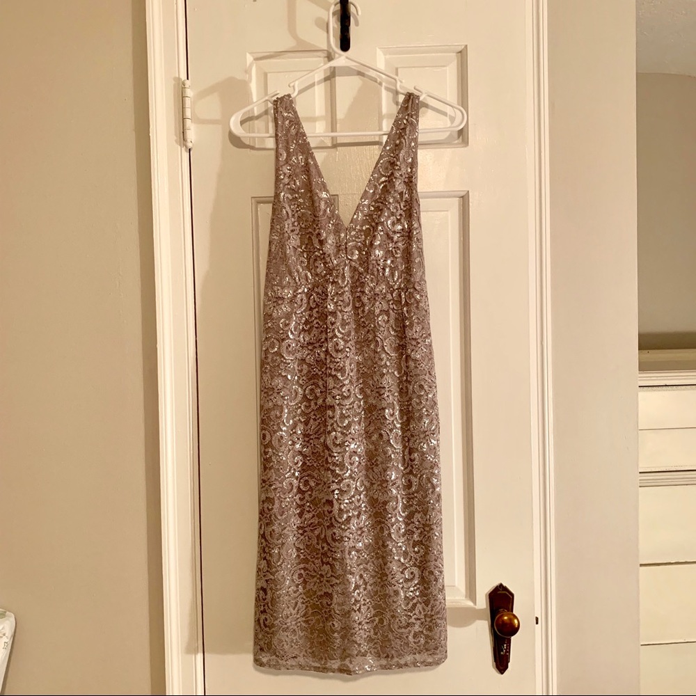 Gorgeous Silver Lace Dress from The Limited